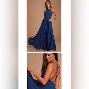 Lulus “mystical kind of love” blue maxi dress